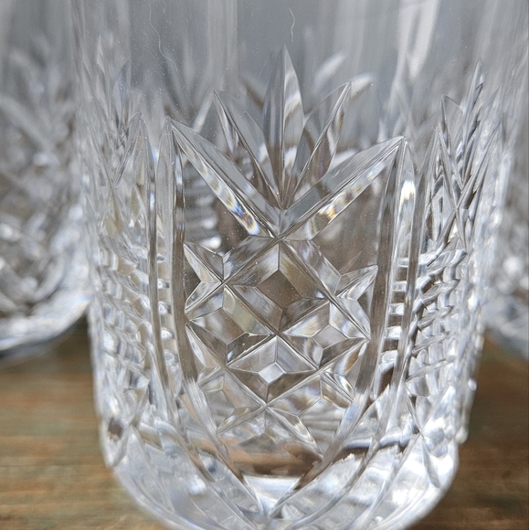 4 Vintage Crystal Small Juice Glasses - Picture 5 of 5